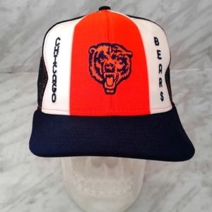 Vintage Chicago Bears AJD Lucky Stripes Snapback Mesh Trucker Hat Cap USA made